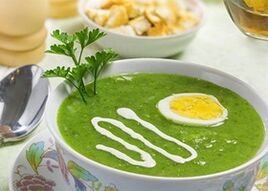Sopa de crema nunha dieta proteica