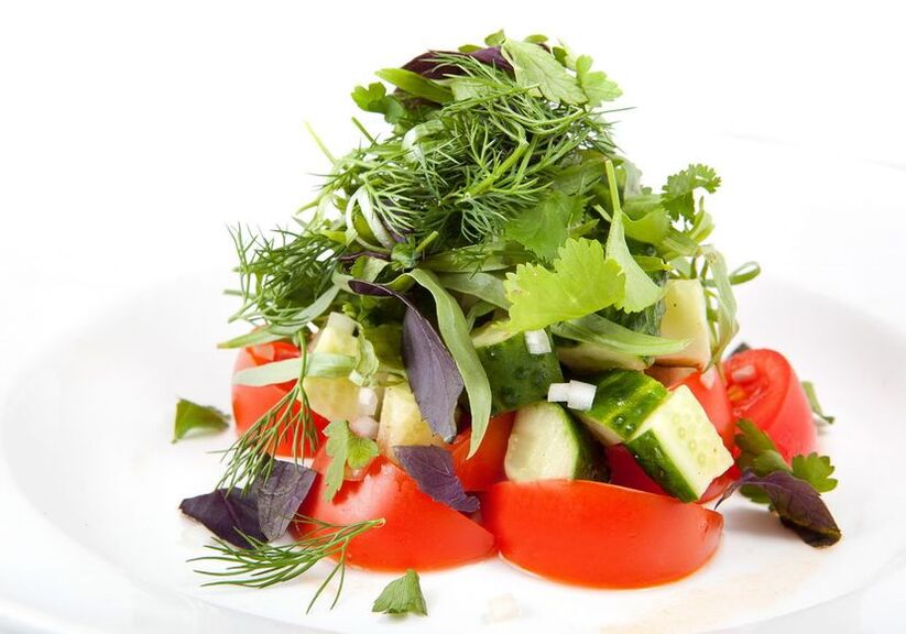 Ensalada de verduras para unha dieta hipoalergénica